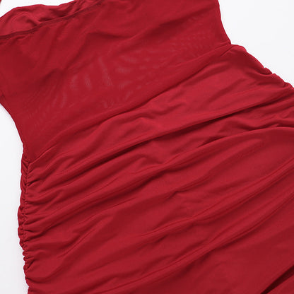 Raze Halter Dress - Red