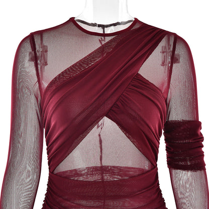 Bruna Maxi Dress - Maroon