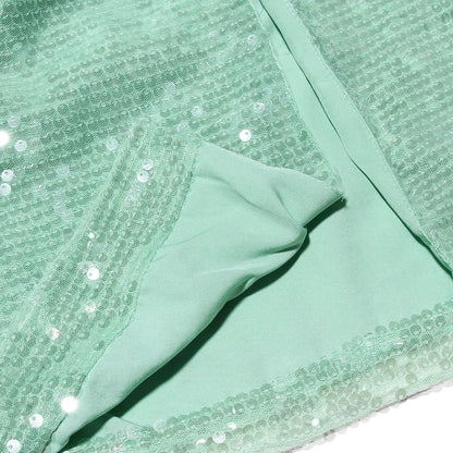 Sequins Elegant Maxi Dress for Formal Occasions - Long Sleeve Wedding and Christmas Party Dress