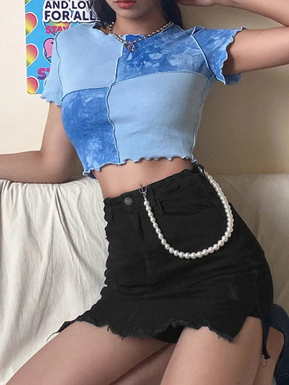 Patchwork Crop Top