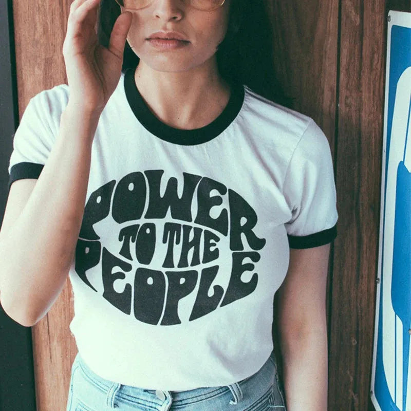 Power to the People Ringer Tee