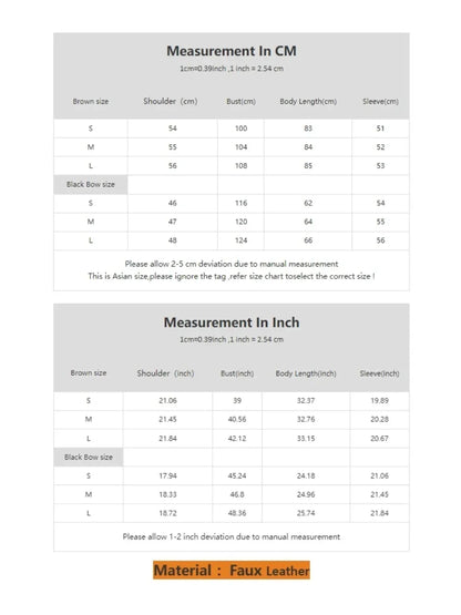 Pu Motorcycle Vintage V-Neck High Casual Ladies Autumn Coat