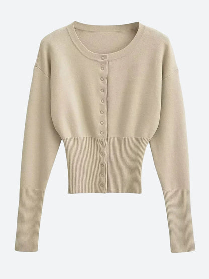 Ribbed Slim Fit Cardigan