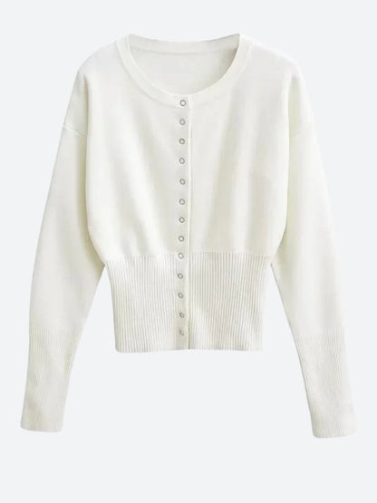 Ribbed Slim Fit Cardigan