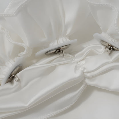 Rose Satin Backless Mini Dress