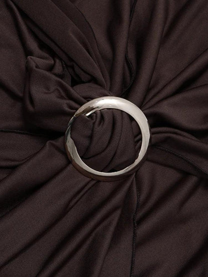 Ruched Halter Neck Mini Dress