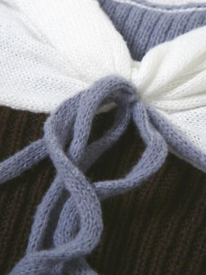 Ruched Knitted Mini Dress