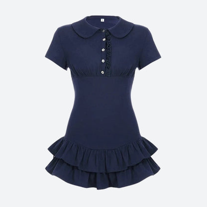 Ruffled Polo Mini Dress