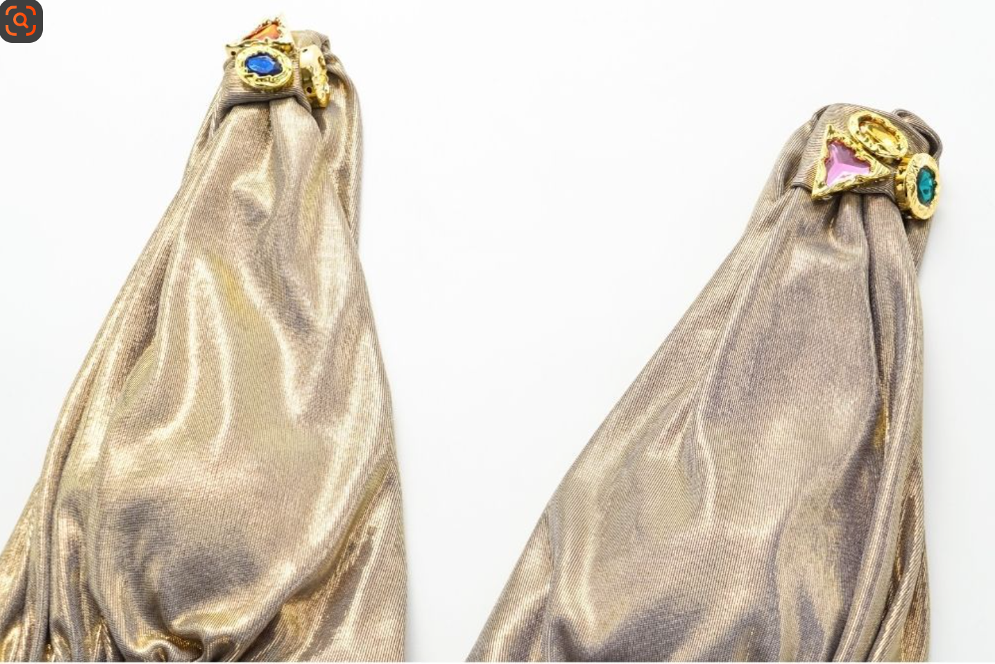 Golden Tide V-neck Swimsuit  - Gold