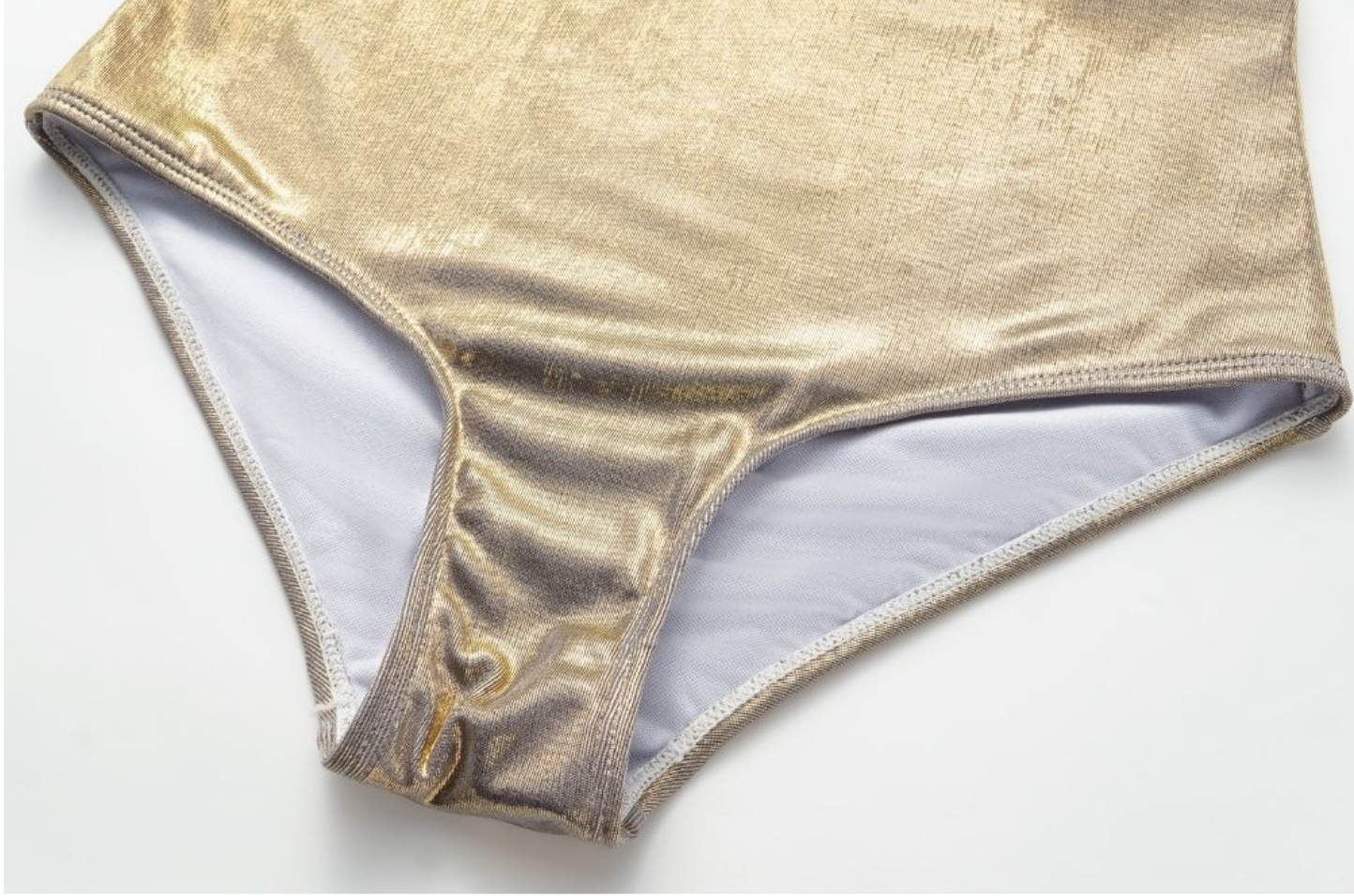 Golden Tide V-neck Swimsuit  - Gold