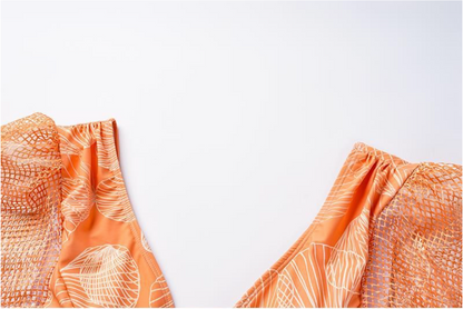 Dusty Rose Swimsuit Set - Orange