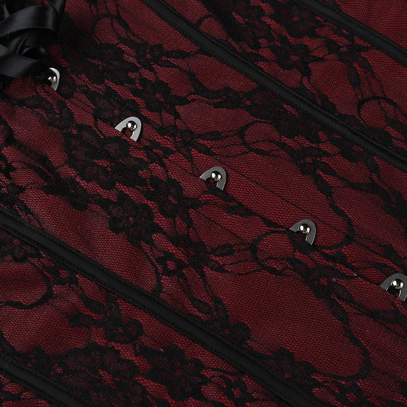 Sexy Floral Lace Corset Bustier Vintage Gothic Top
