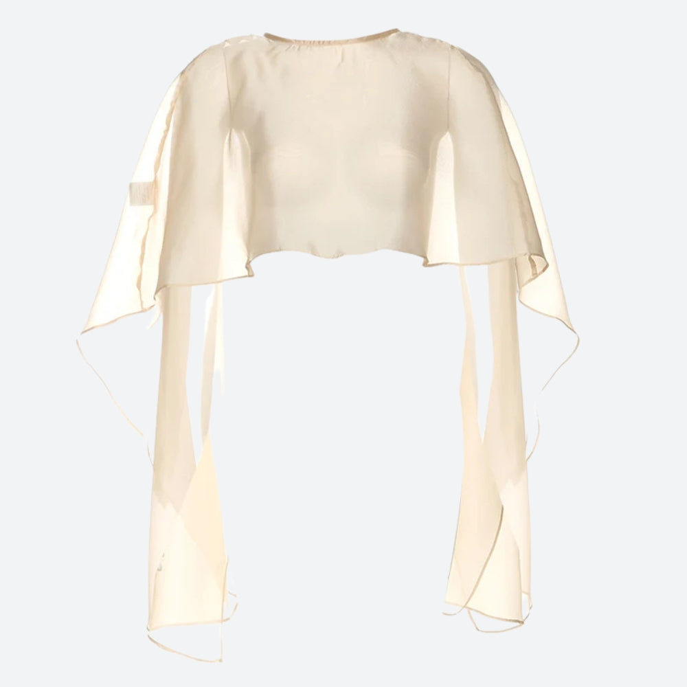 Sheer Backless Crop Top