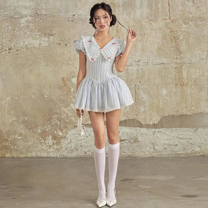 Soft Girl Chelsea Collar Mini Dress