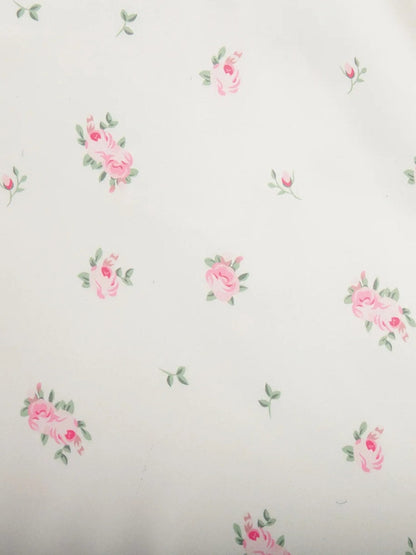 Soft Girl Floral Satin Midi Skirt