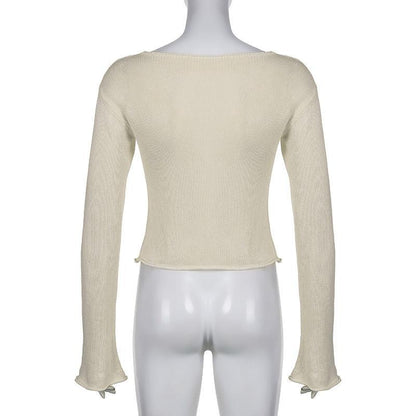 Star Embroidery Knitted Top