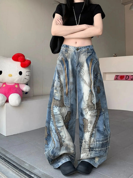 Stitch Baggy Jeans