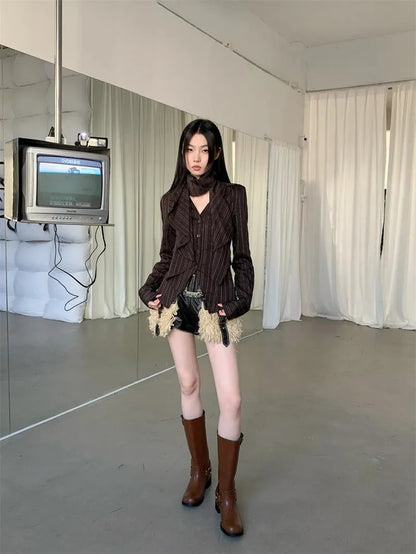 Striped Neck Tie Shirt