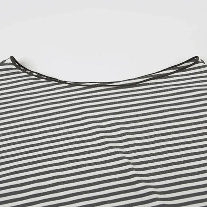 Striped Neck Tie Top