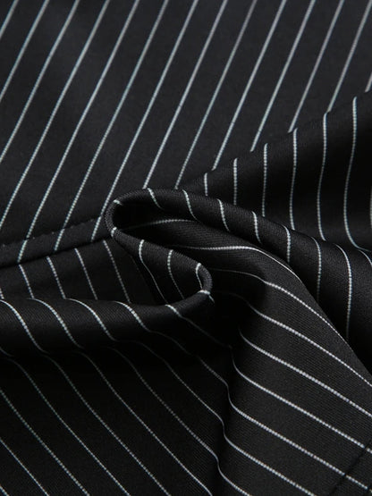 Striped Office Mini Skirt