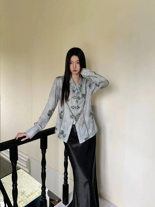 Vintage Floral Saddle Buckle Shirt