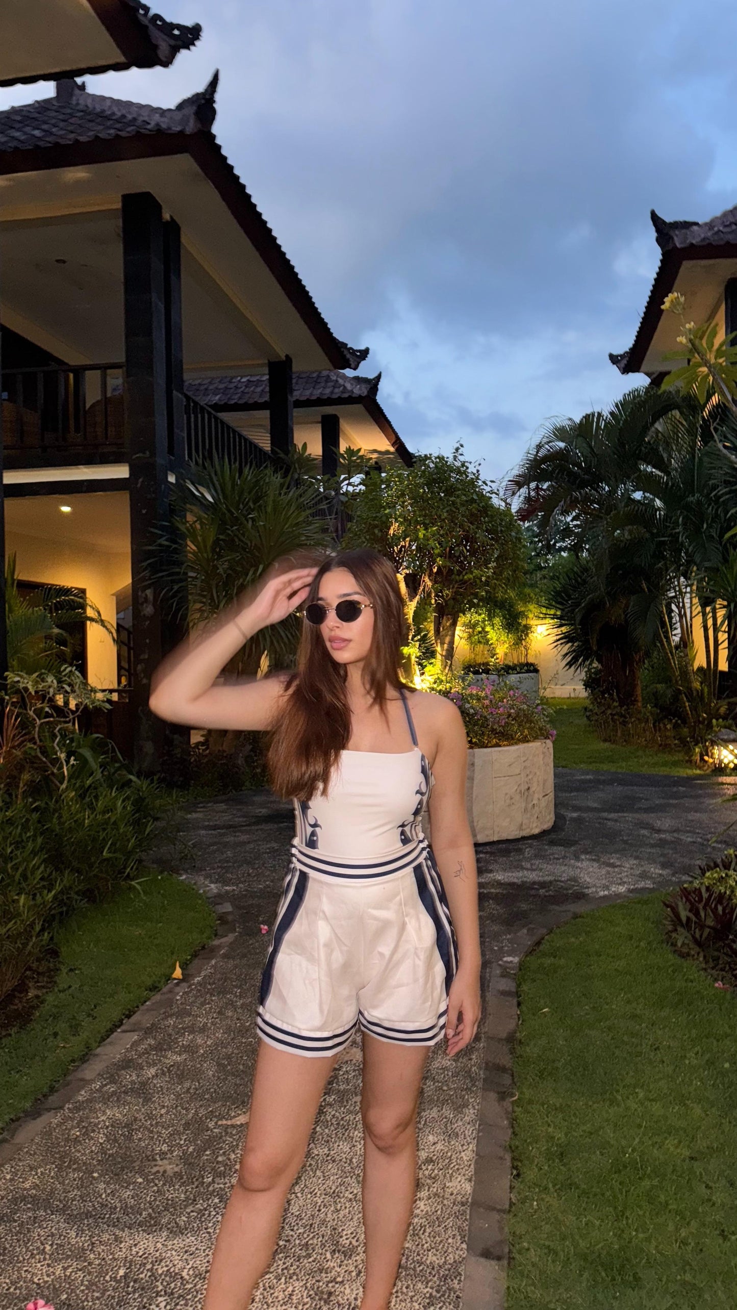 Ivory Tide Swimsuit Shorts Set - White