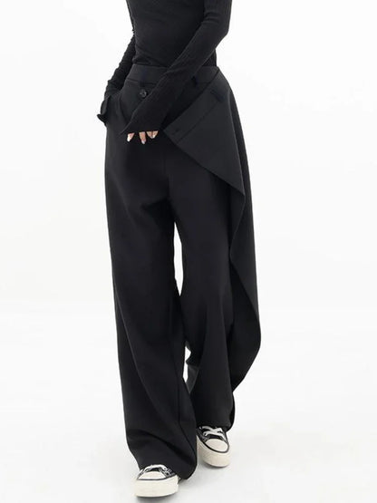 Wrap Front Wide Leg Pants