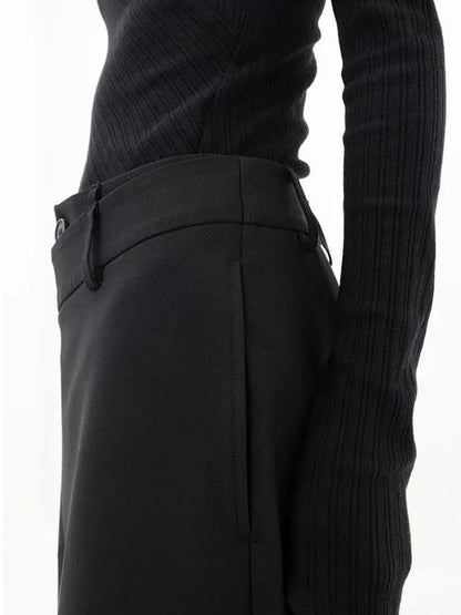 Wrap Front Wide Leg Pants