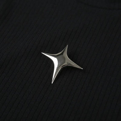 Y2K Corduroy Asymmetric Crop Top