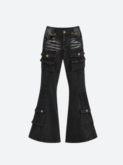 Y2K Flared Cargo Jeans