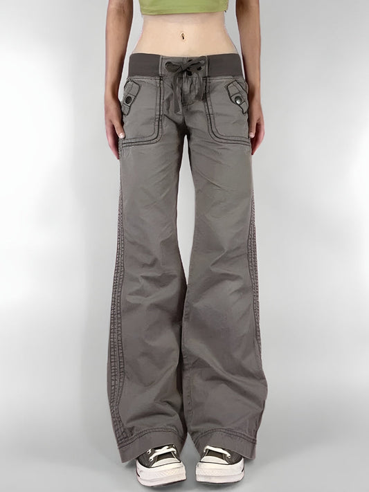 Y2K Low Waist Drawstring Pants