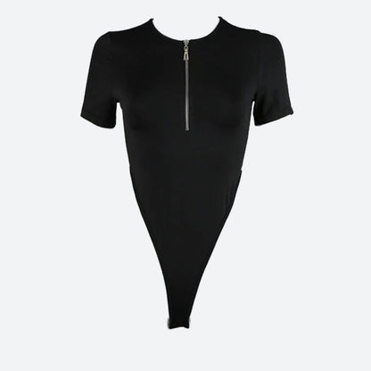 Zip Up High Leg Bodysuit