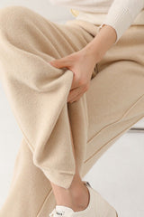 Wool Soft Straight Split Knit Pants