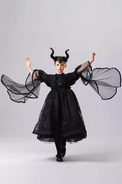 Maleficent Style Kid Halloween Costume