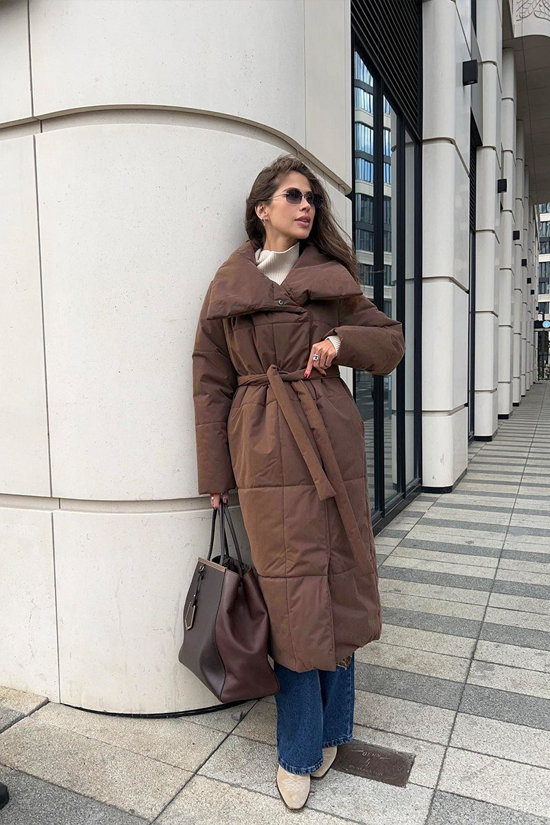 Long Stand Collar Puffer Jacket