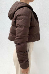 Short Hooded Quilted Puffer Jacket