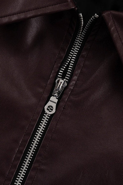 Fashion PU Leather Biker Jacket