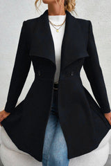 Belted Wool Long Coat Black / S coats