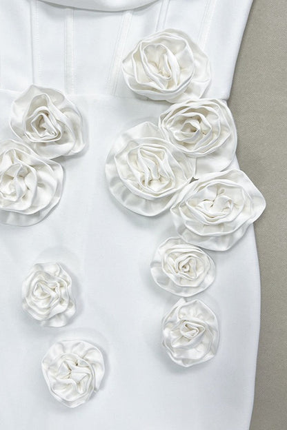 Strapless Floral Bandage Party Dress