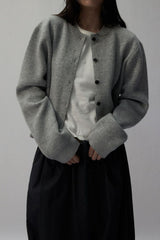 Soft Yet Structured Cardigan M / Grey