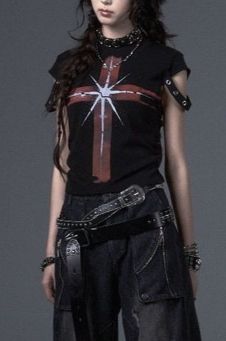 Street Style Cross T-Shirt