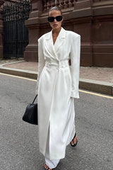 Elegant Longline Belted Trench Overcoat