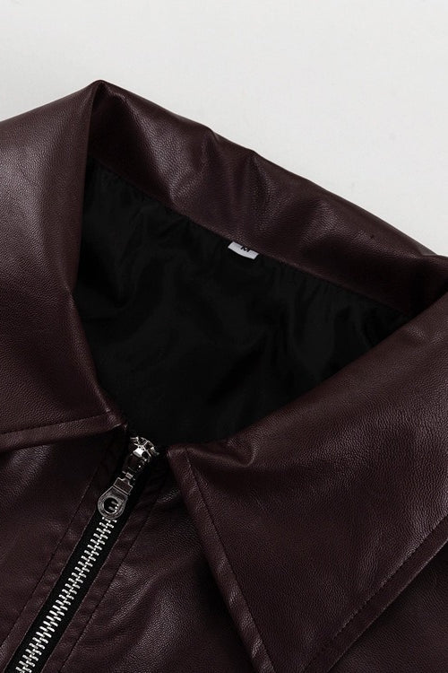 Fashion PU Leather Biker Jacket