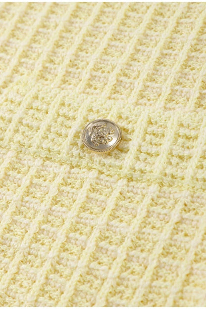 Knitted Tweed Backless Mini Dress