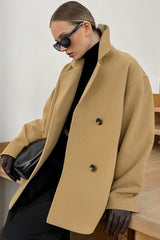 Brown Boucle Notch Lapel Jacket