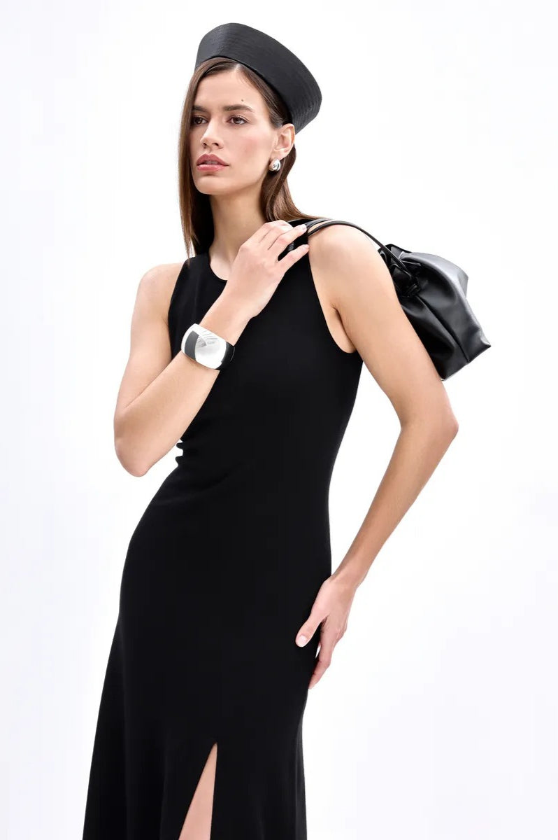 Elegant Knit Sleeveless Sweater Dress