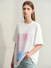 Abstract Print Loose Fit T Shirt
