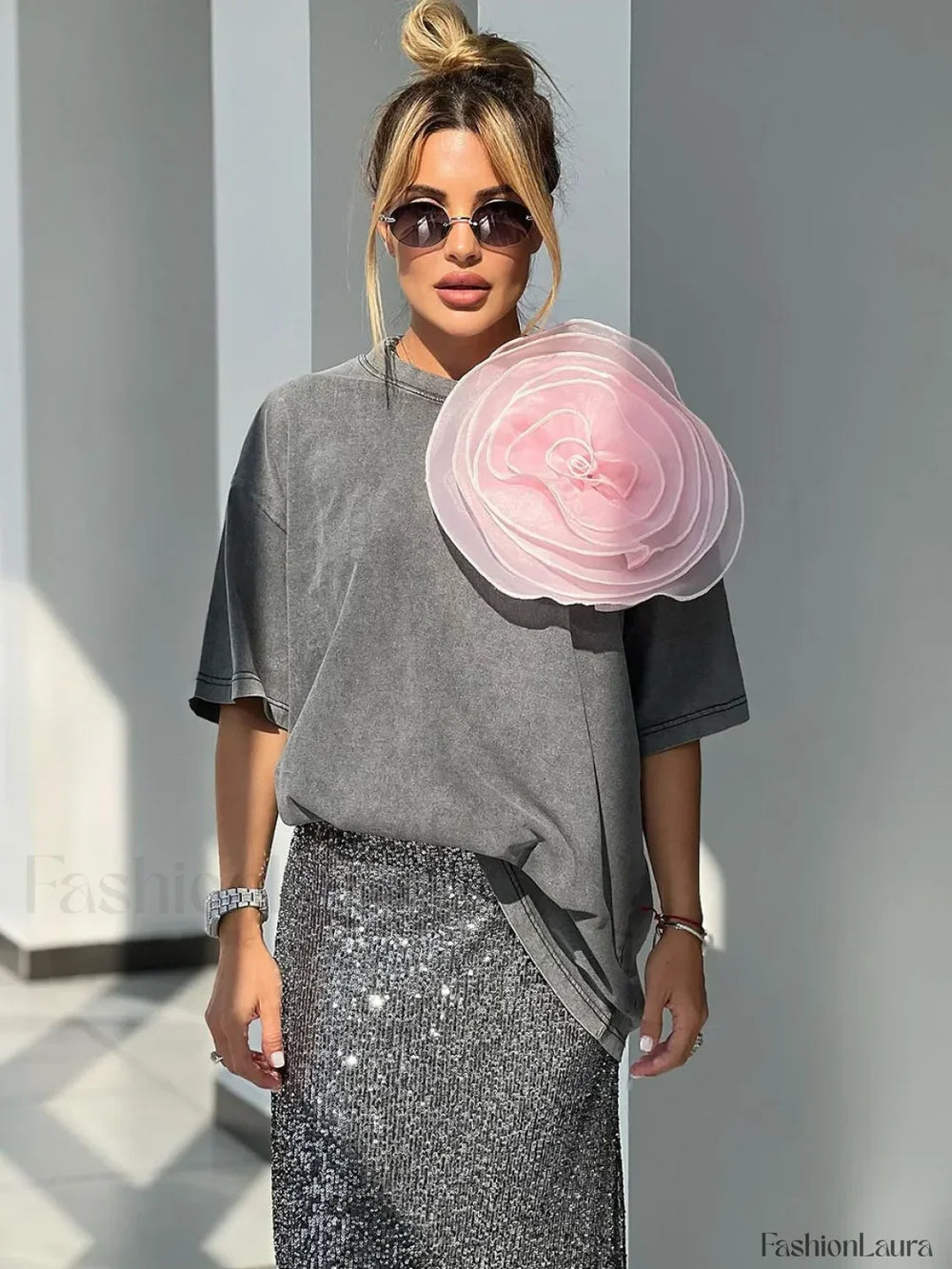 Acid Washed Vintage Cotton T Shirt