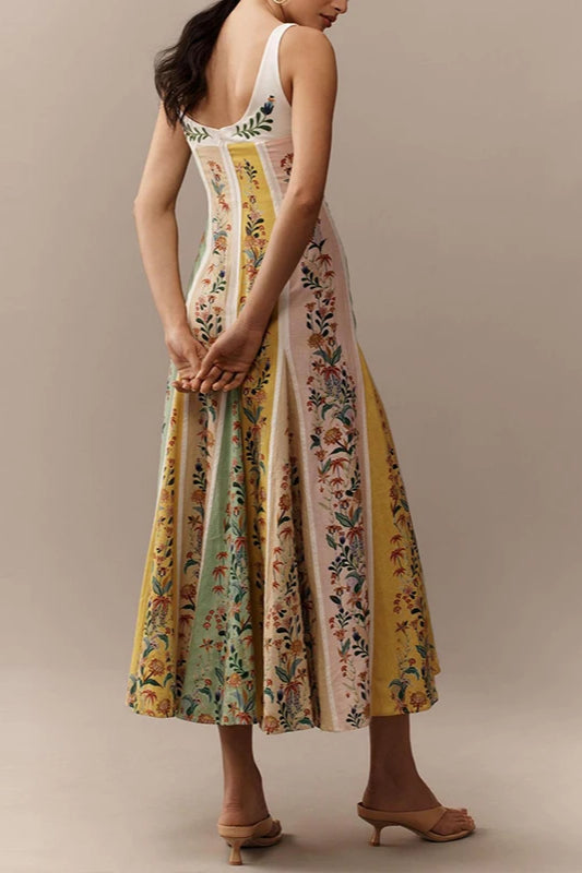 Halter Floral Printed Boho Dress