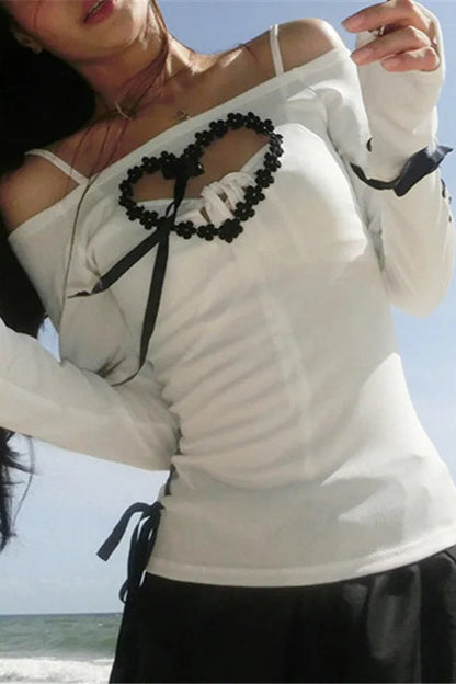 Heart Cutout Gothic T-Shirt